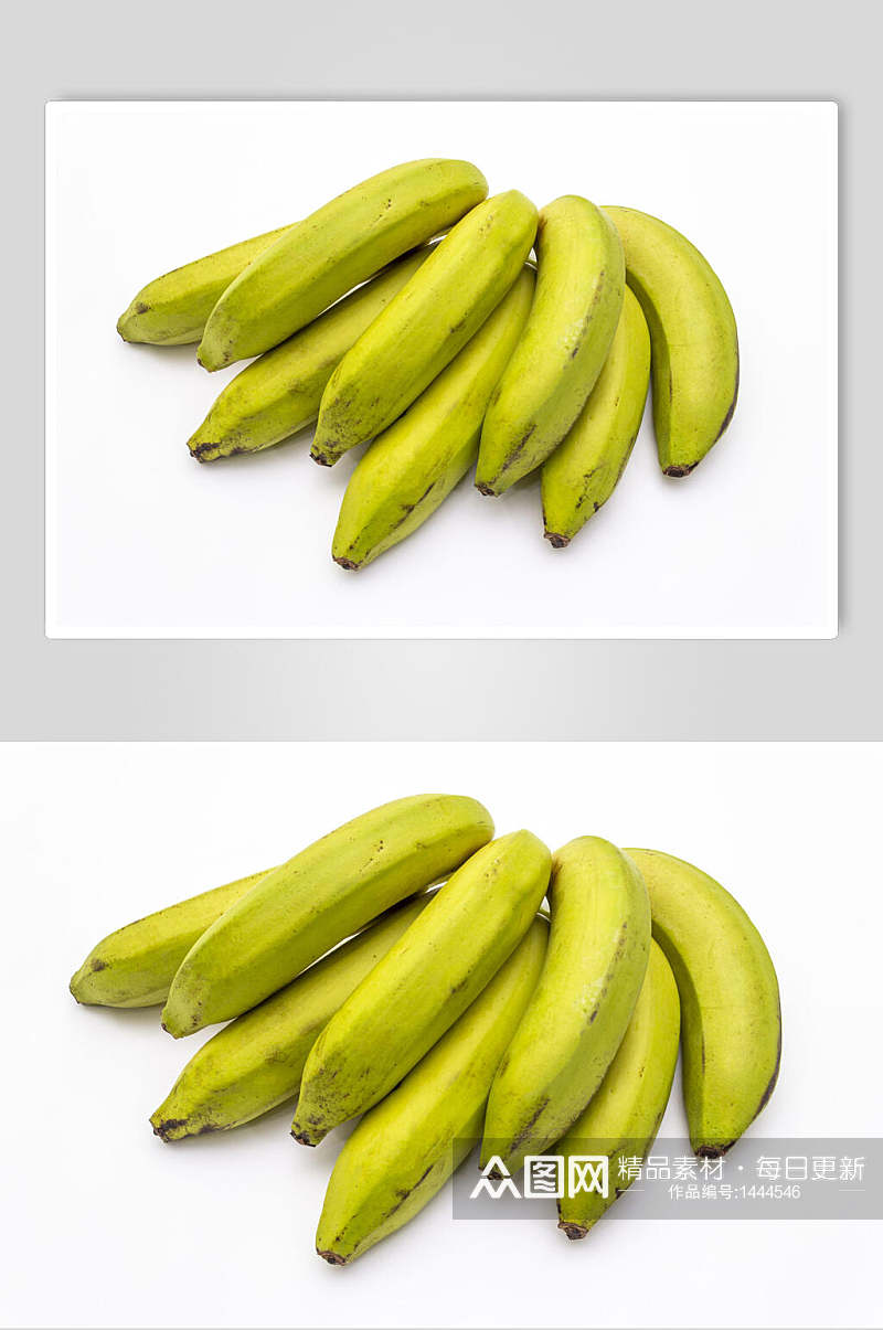 绿色水果生香蕉高清摄影图素材