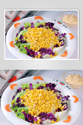 沙拉玉米沙拉美食摄影图