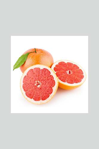 红西柚水果美食摄影图