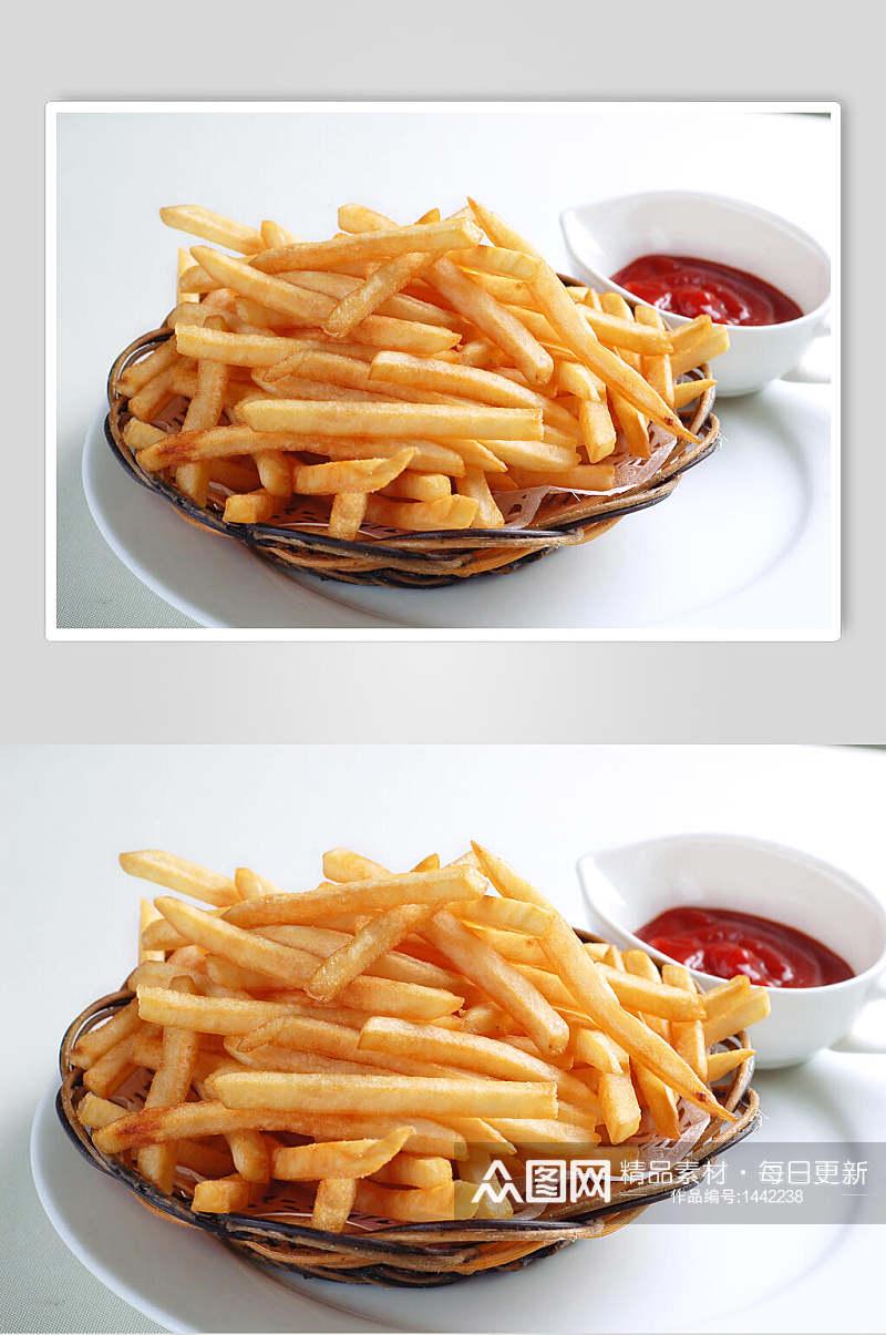 亚洲美食法式炸薯条小吃摄影图素材