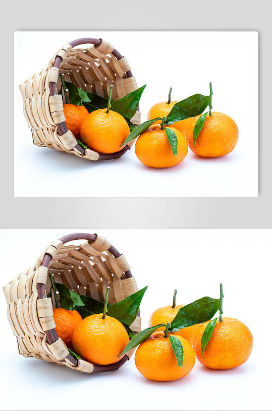 一筐碰柑柑橘橘子水果摄影图