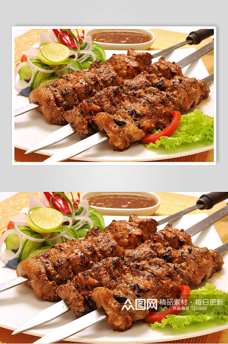 新疆大烤肉串高清图片素材