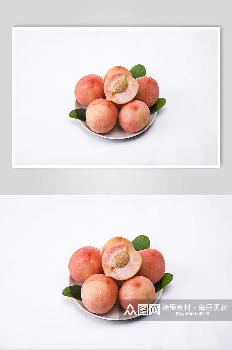 水果新鲜油毛桃桃子摄影图素材