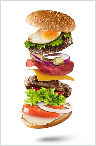 健身素汉堡高清图片