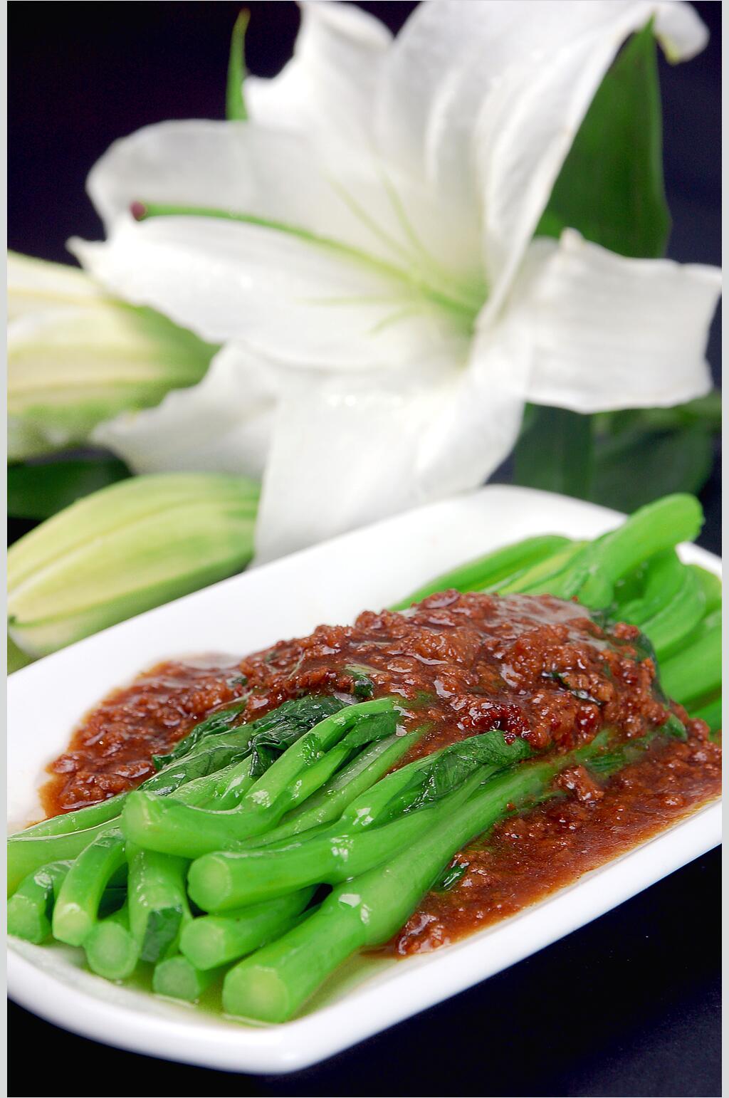 肉酱菜心图片素材