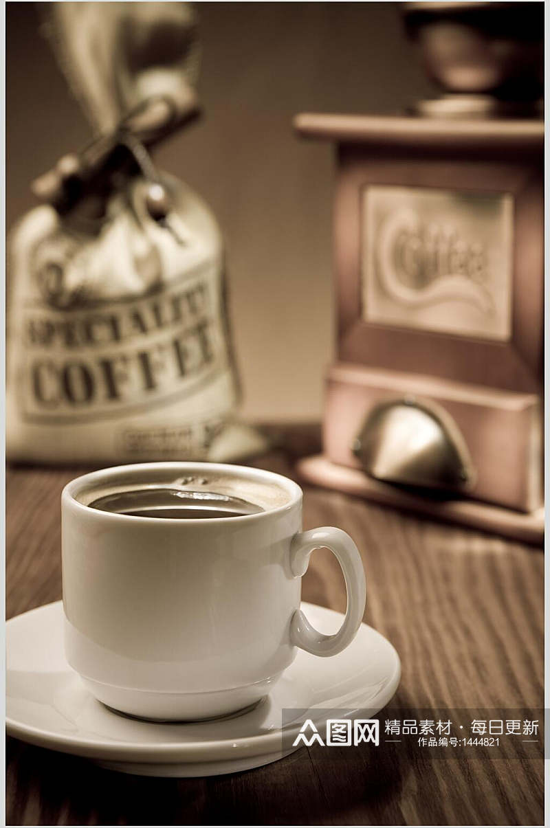 美式复古咖啡高清摄影图素材