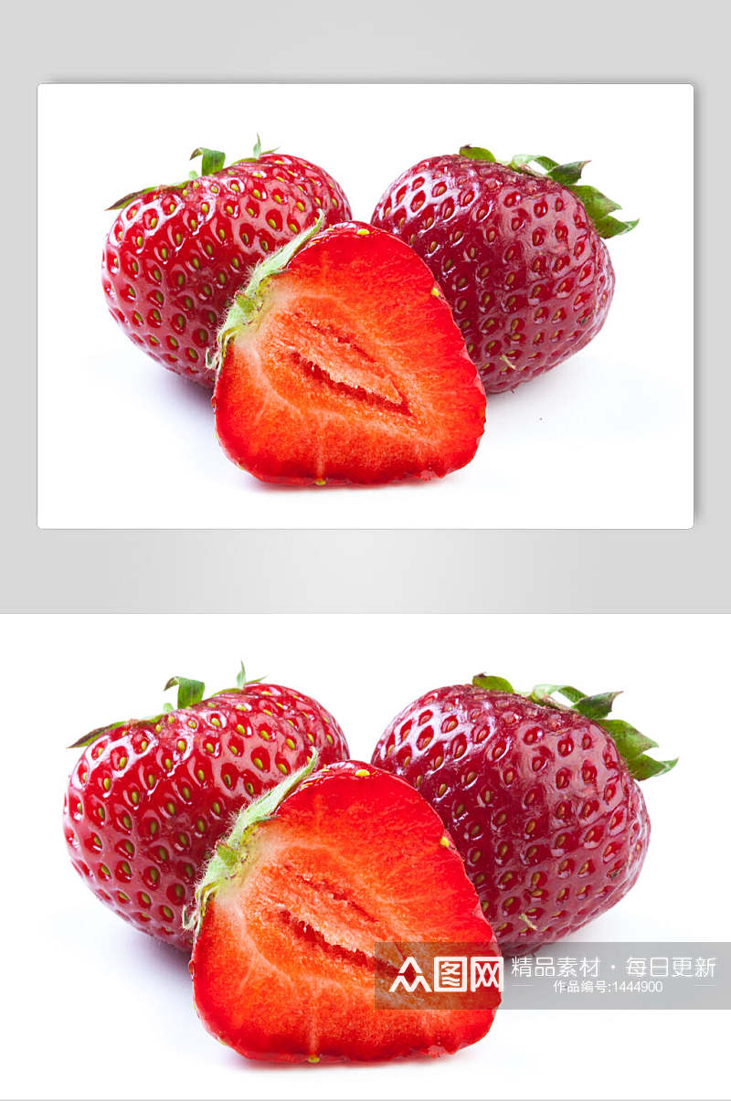新鲜美味水果草莓摄影图素材