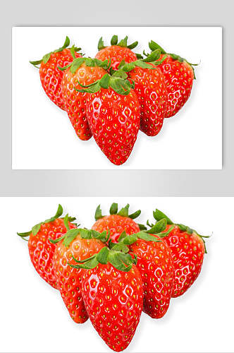 新鲜夏季水果奶油草莓摄影图