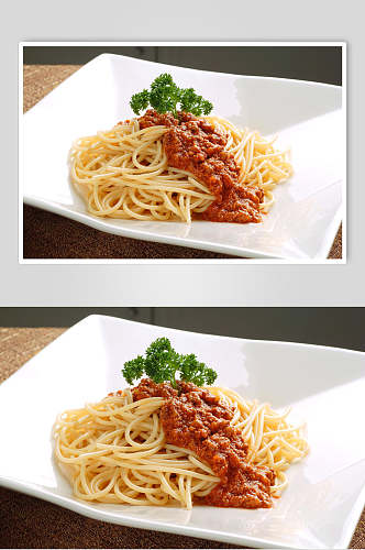 意大利面食肉酱意面高清图片