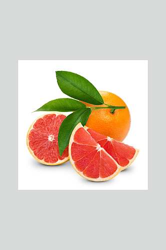红西柚水果美食摄影图