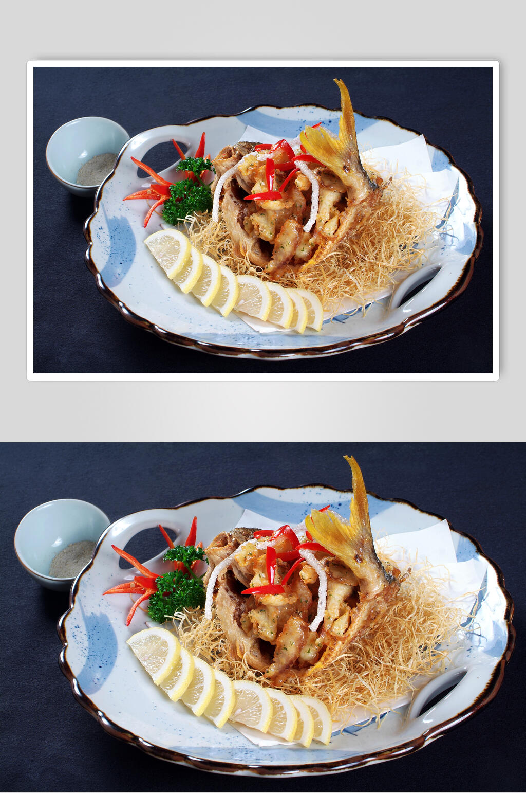 HQ煎烤类黑松露鲳鱼美食美味摄影图素材