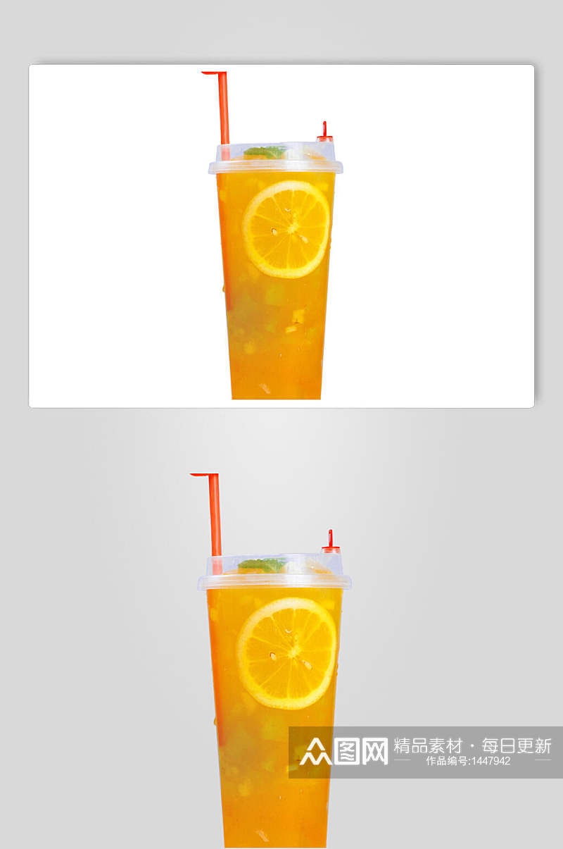 x柠檬柚子菠萝水果茶夏日摄影图素材