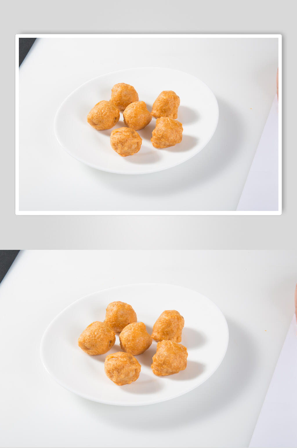 黄金香脆章鱼丸美食摄影图素材