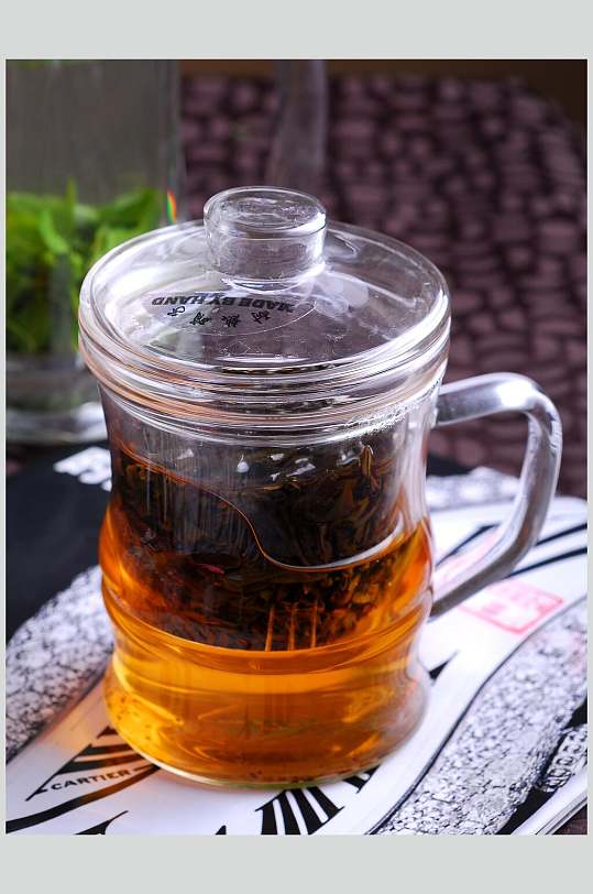 中国茶极品大红袍饮品摄影图