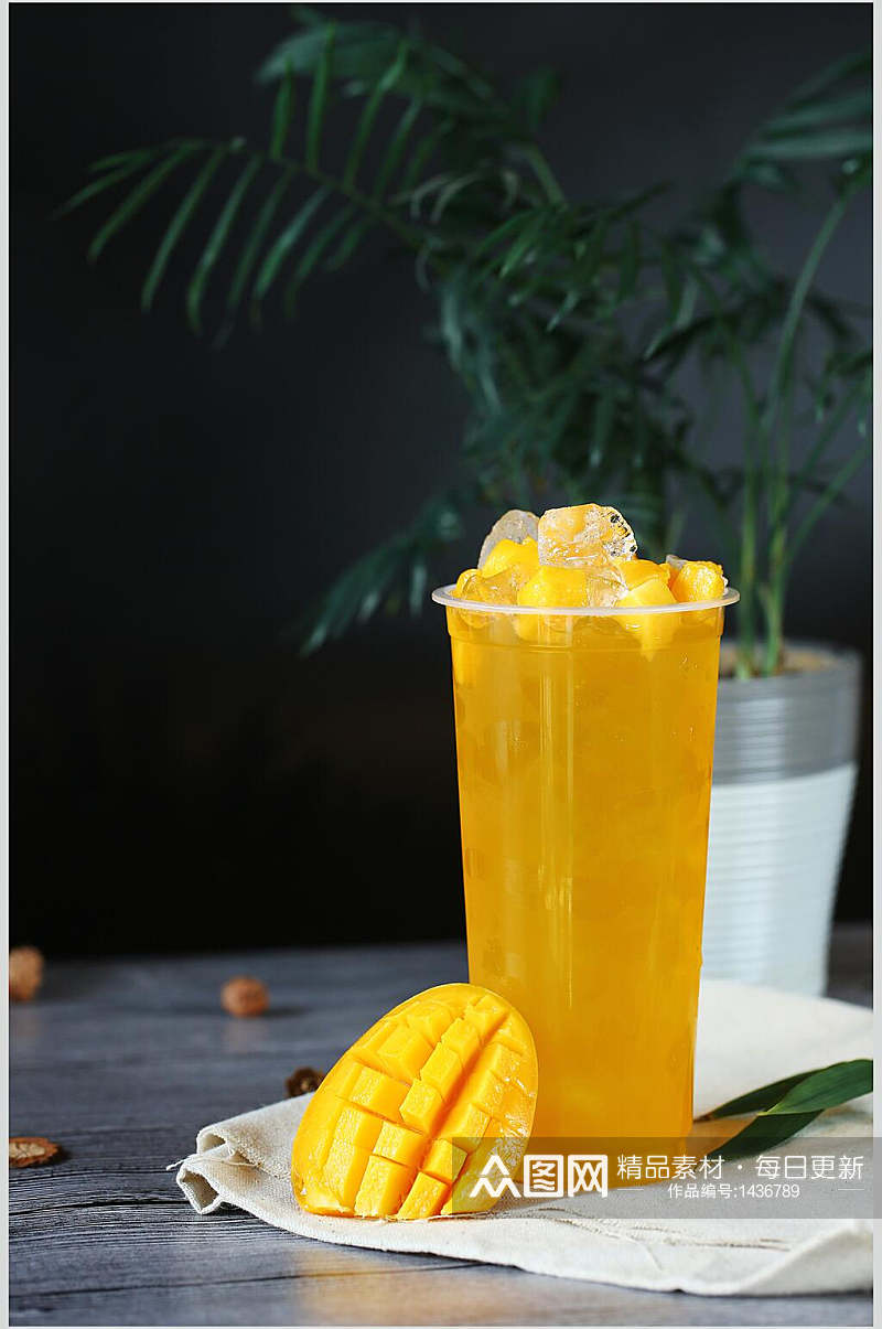 欧式芒果汁美食摄影图素材