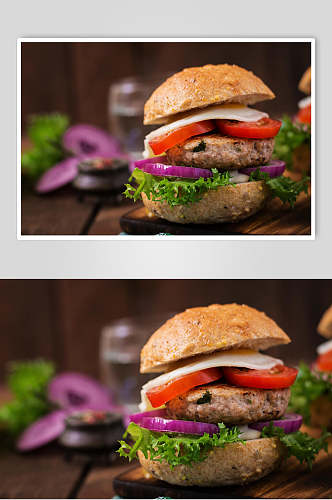 素肉汉堡高清图片