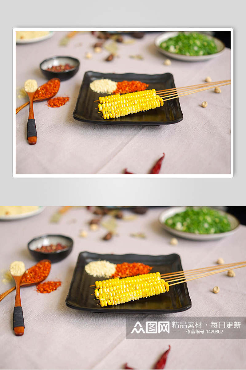 烤玉米高清图片素材