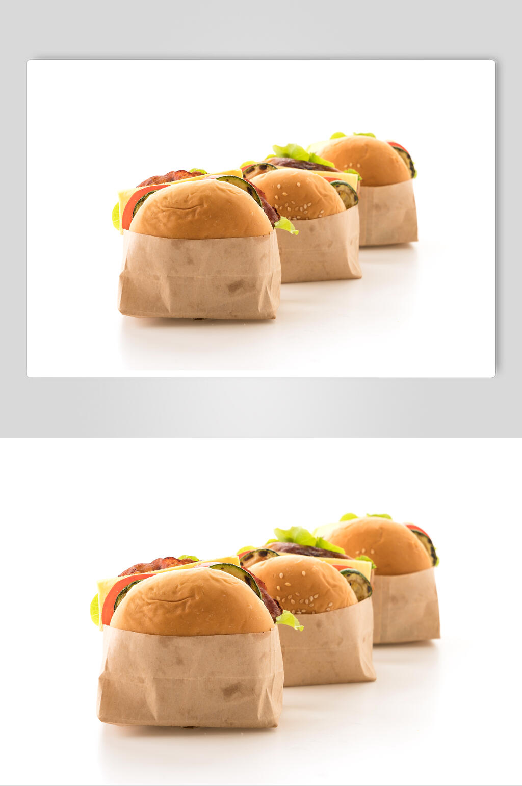 汉堡全家福套餐高清图片素材