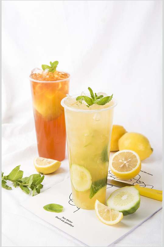 金桔柠檬水美食摄影图