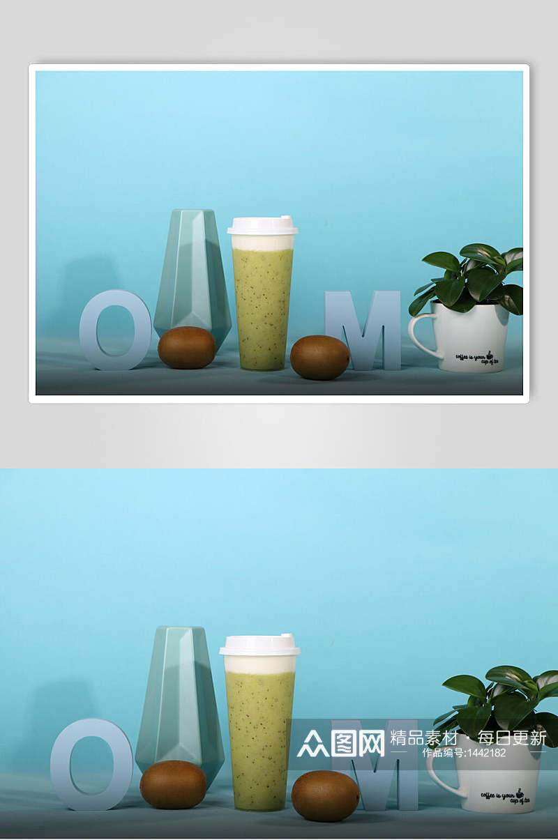 x芝士猕猴桃饮料果汁摄影图素材