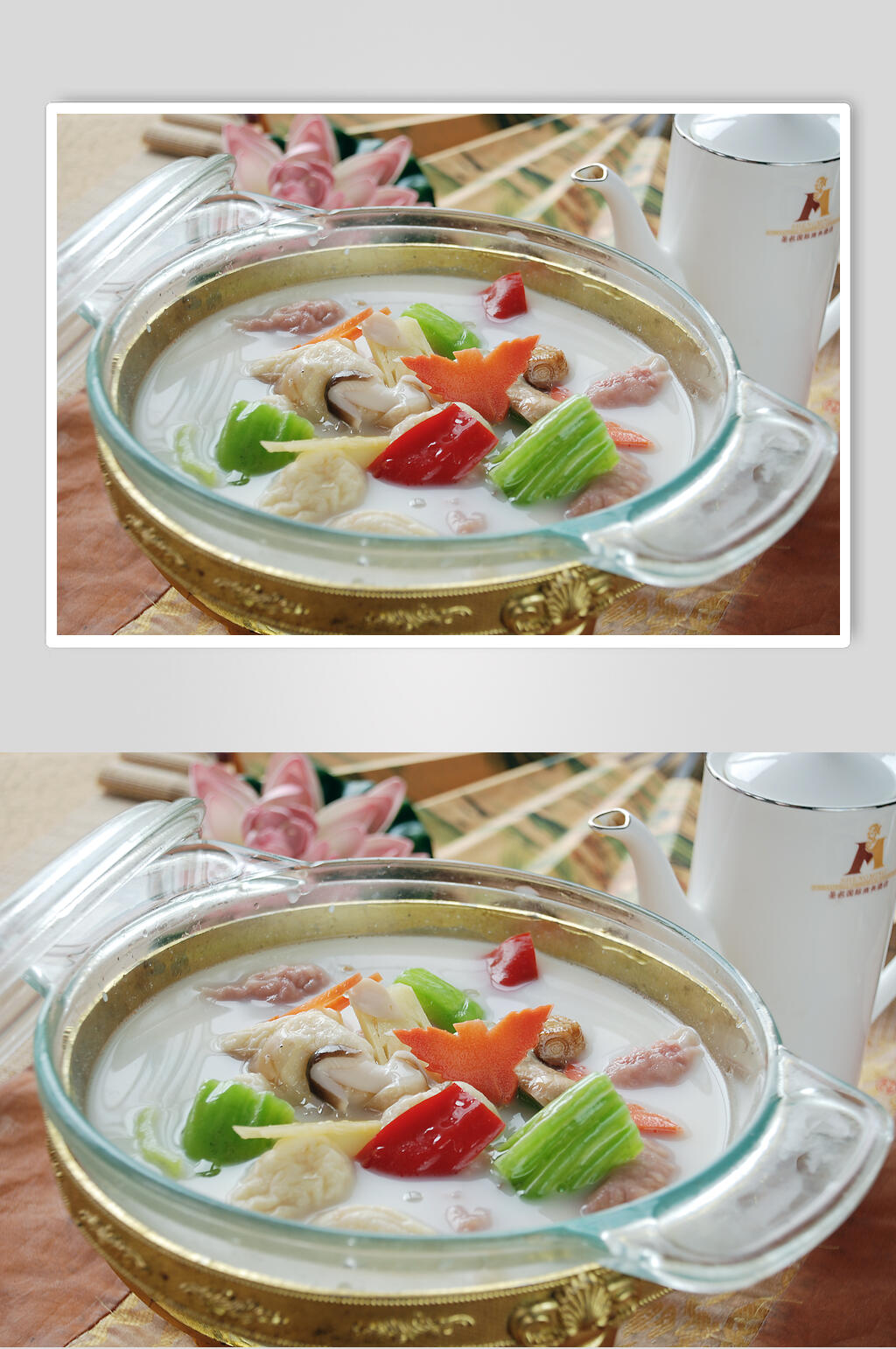 HQ燕饺鱼腐煮芥菜图片素材