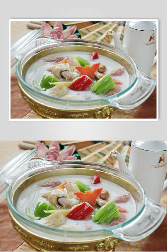 HQ燕饺鱼腐煮芥菜图片