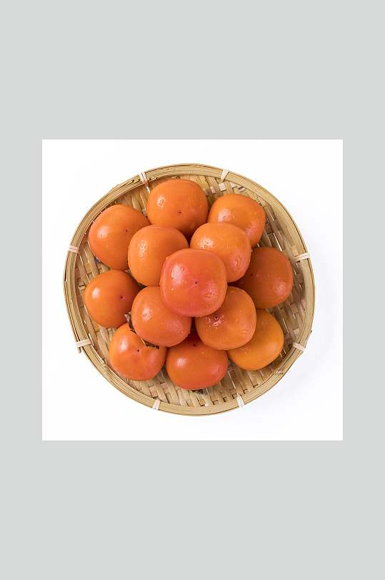 A鲜柿子水果摄影图