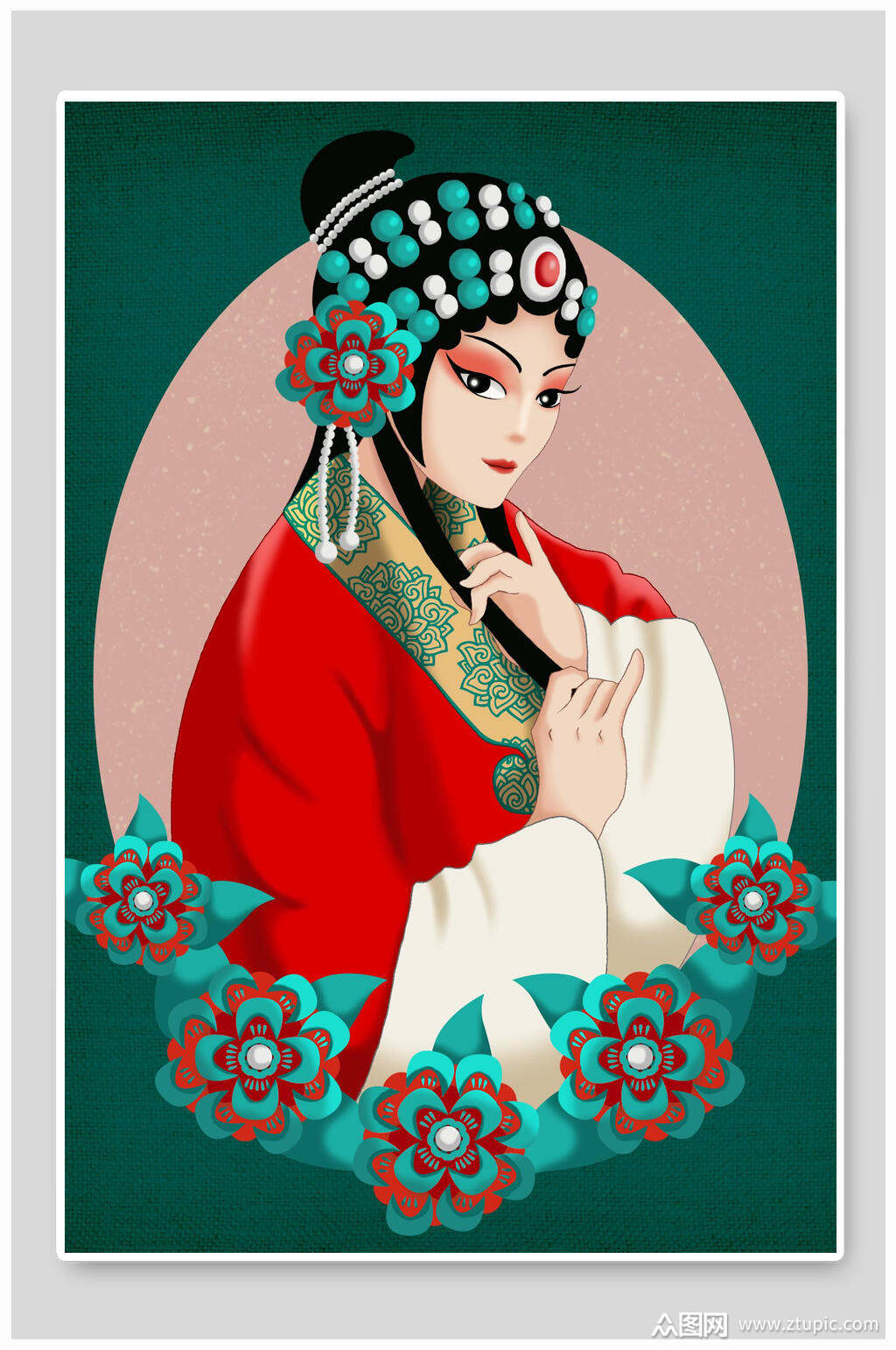 京剧戏曲插画素材