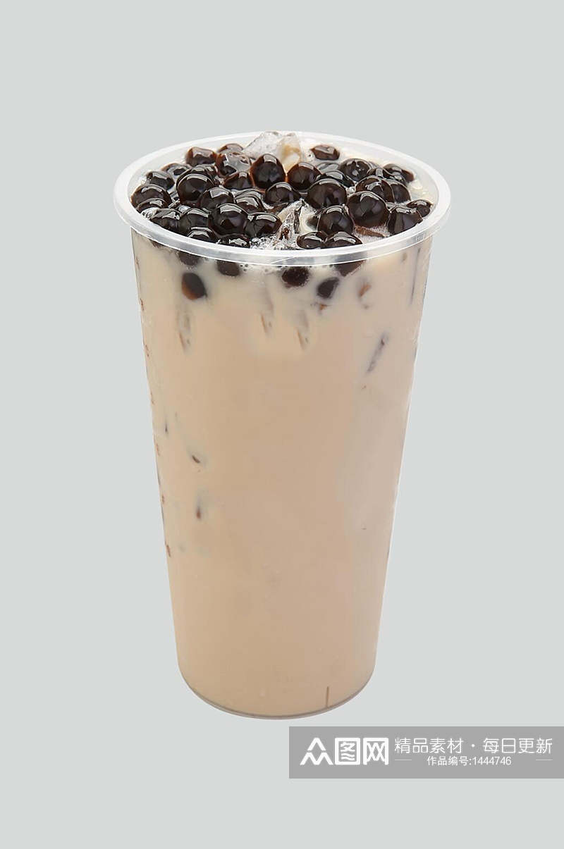 椰果珍珠奶茶饮品店摄影图素材
