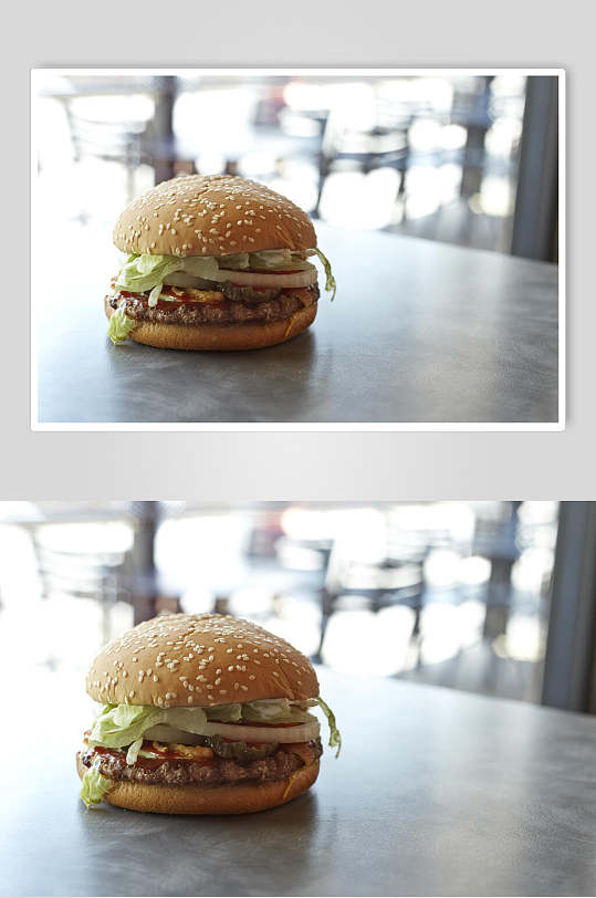 新品牛肉汉堡高清图片
