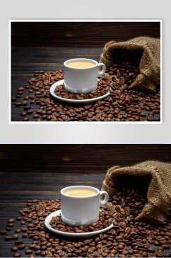 高清咖啡豆咖啡摄影图片