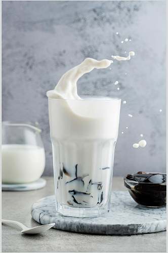 美食牛奶饮品摄影图