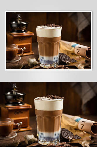 奥利奥芝士巧克力奶茶高清图片