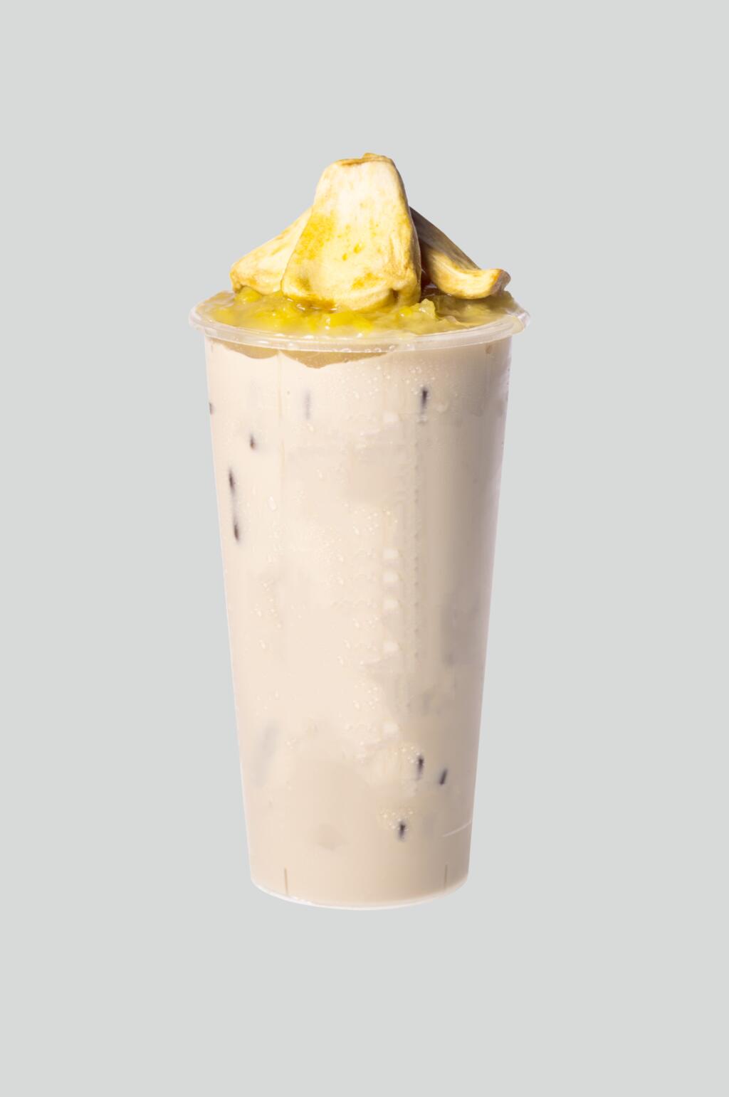 菠萝蜜奶茶饮品店摄影图素材