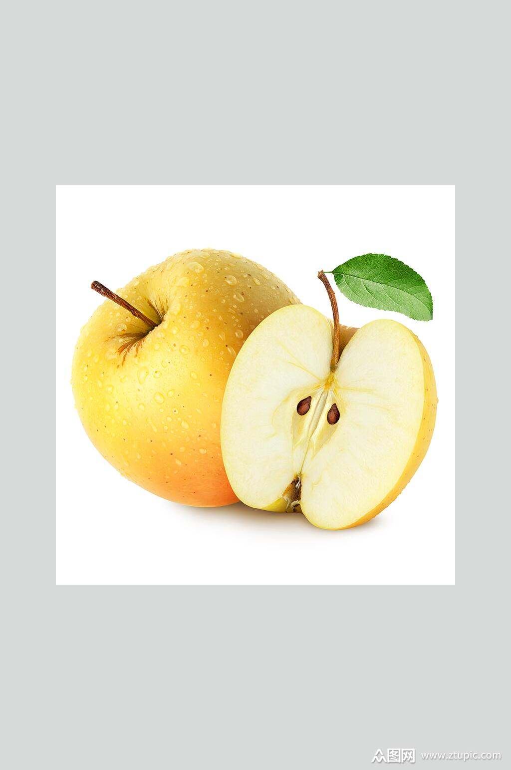 黄元帅苹果美食摄影图