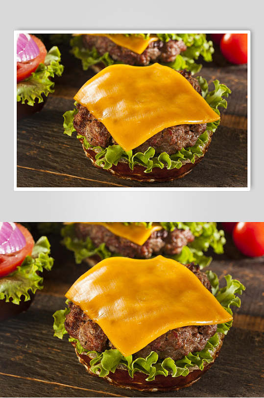 芝士牛排汉堡高清图片