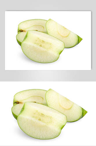 绿色青苹果切面高清摄影图