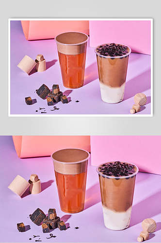x网红脏脏茶美食摄影图