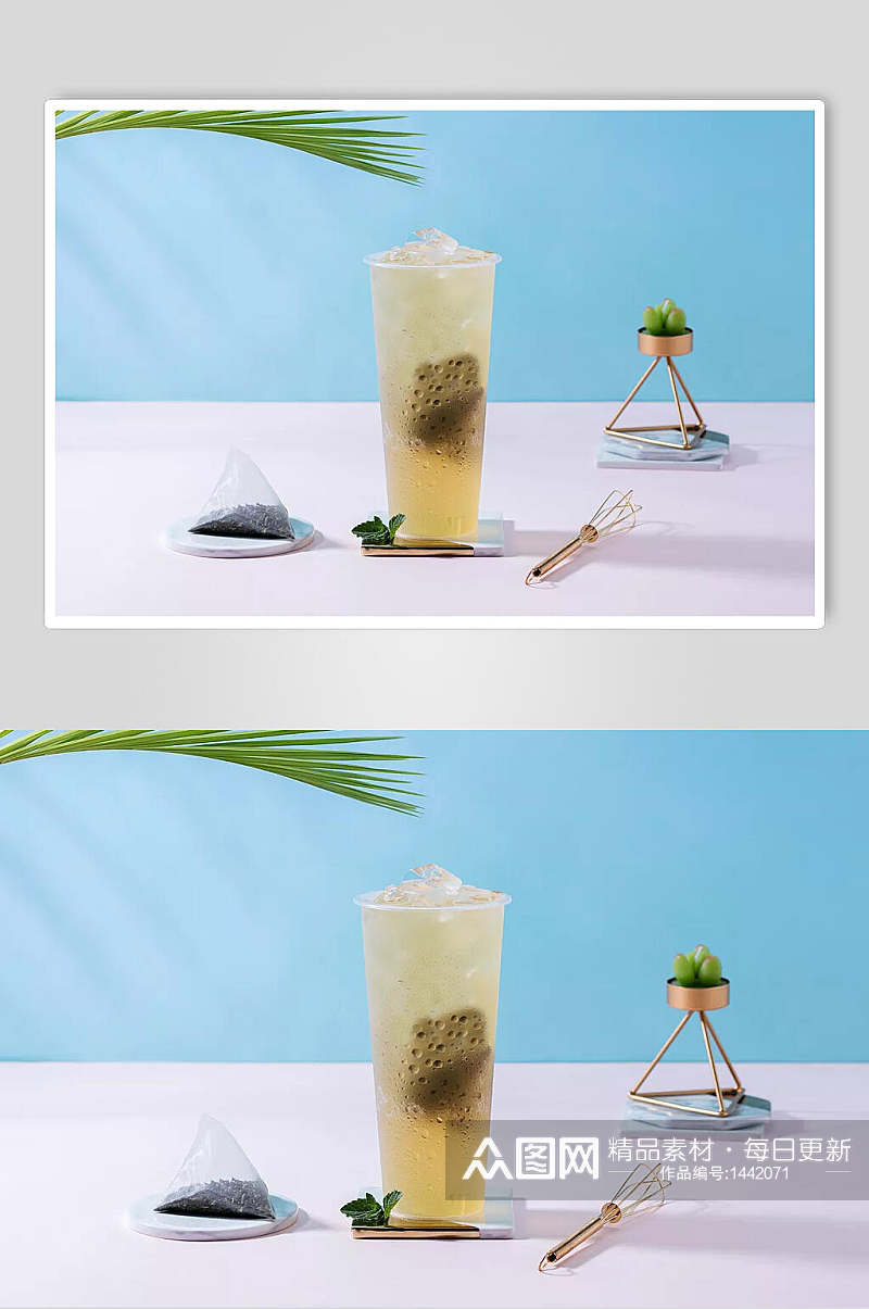 夏日茶饮料果汁摄影图素材