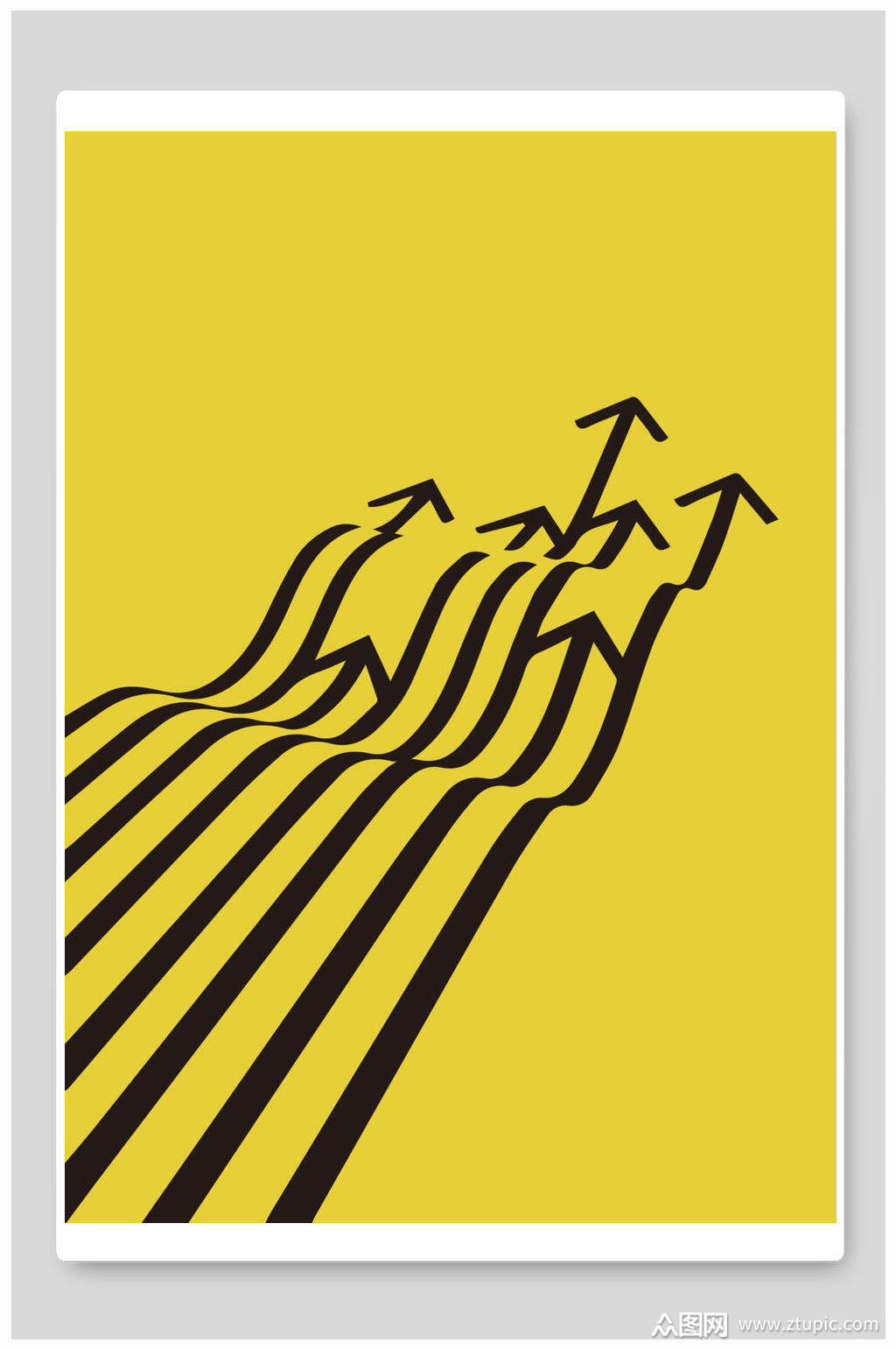 箭头简约创意海报