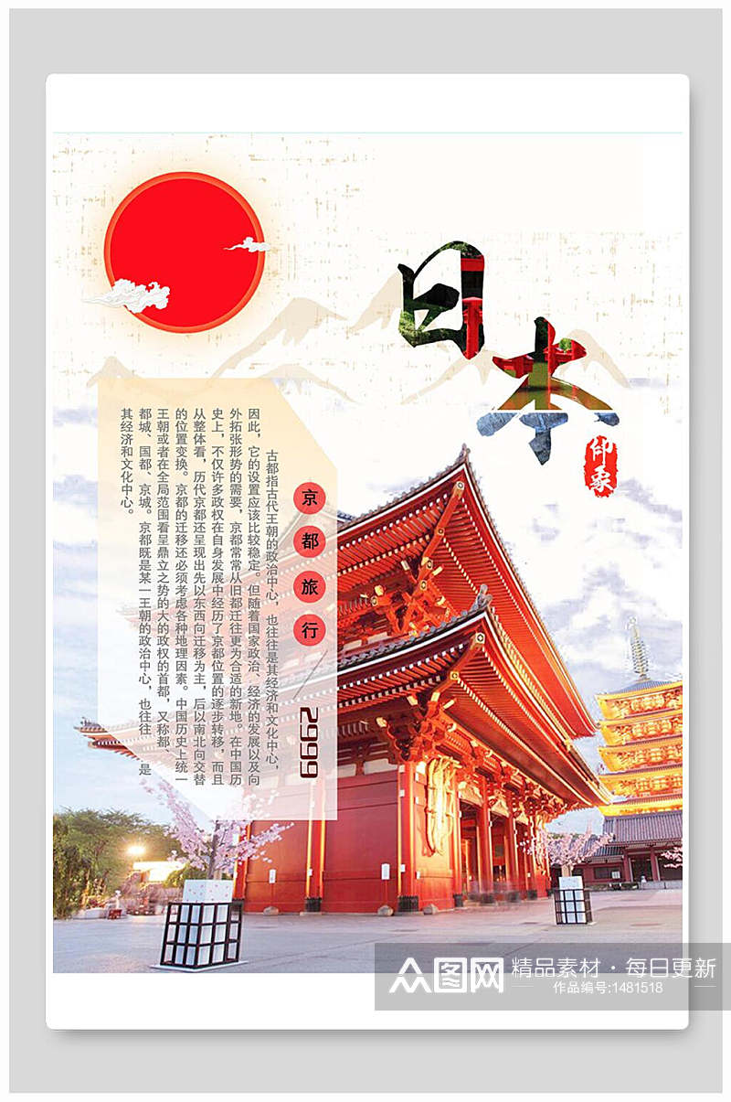 日本旅行旅游海报素材