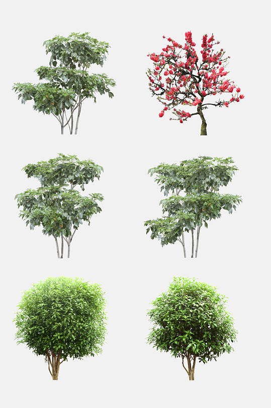 绿色植物景观树木免抠元素