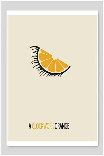 柠檬眼睛简约创意海报