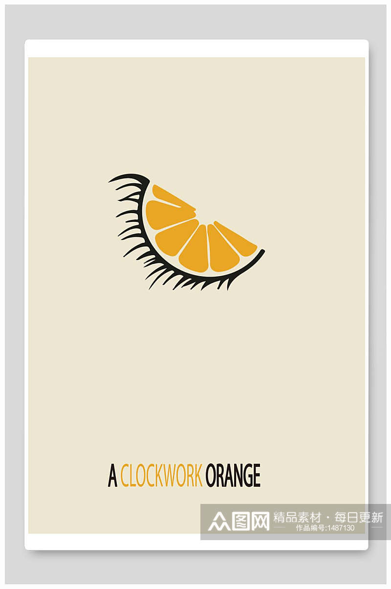 柠檬眼睛简约创意海报素材