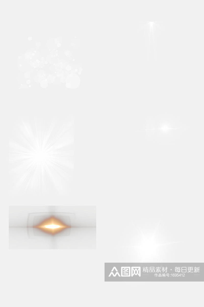 白色星光光效特效免抠元素素材素材