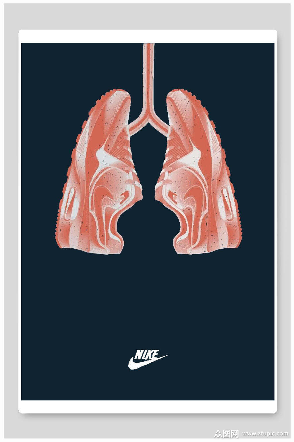 耐克鞋简约创意海报模板下载-编号1486956-众图网