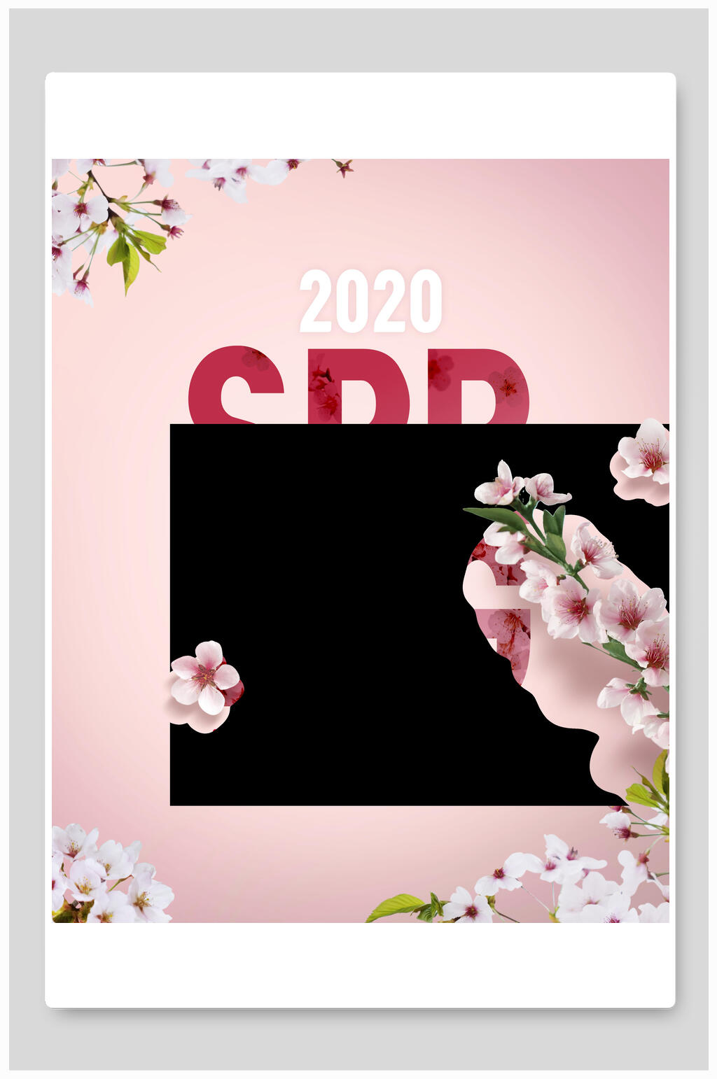 2020感恩节鲜花创意海报设计素材