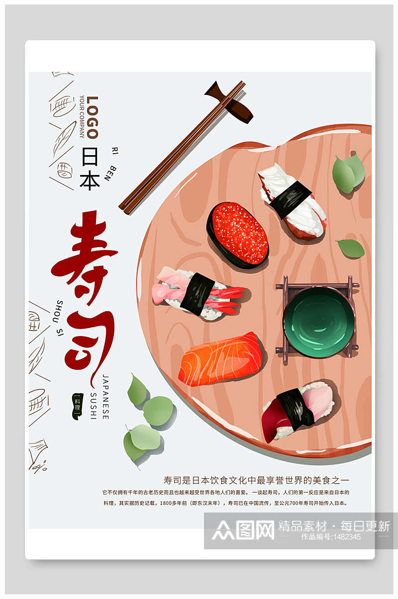 日本寿司旅行旅游海报素材