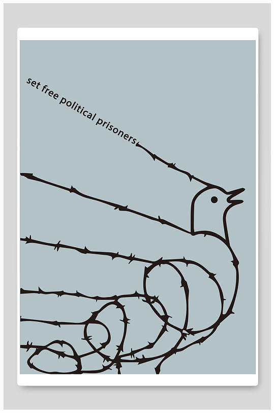 鸟简约创意海报