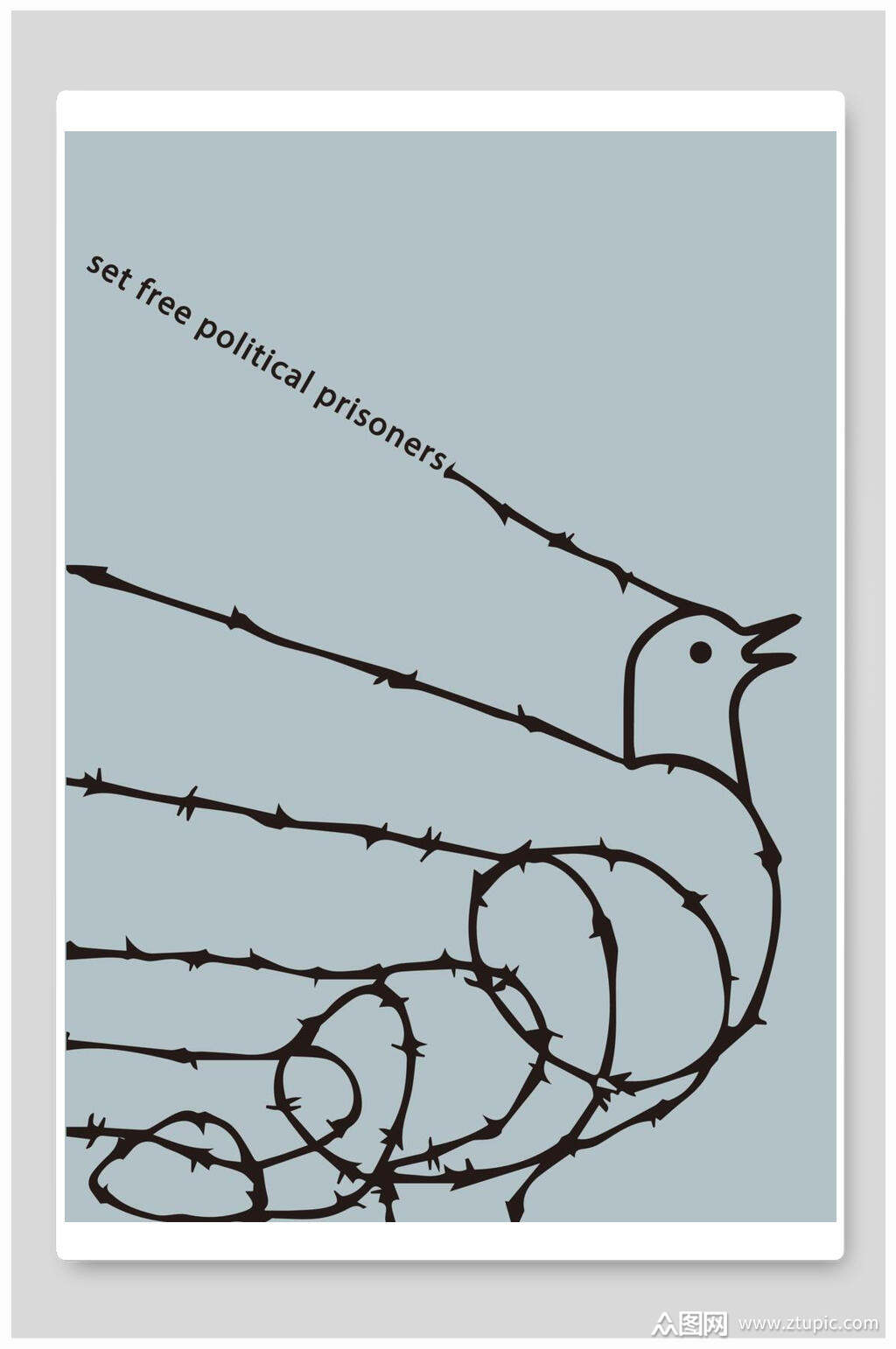 鸟简约创意海报